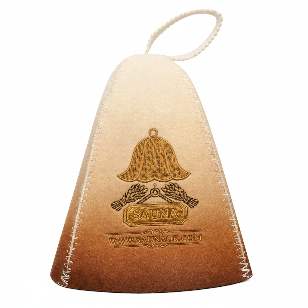 LUXURY OMBRÉ SAUNA HAT – BROWN & CREAM