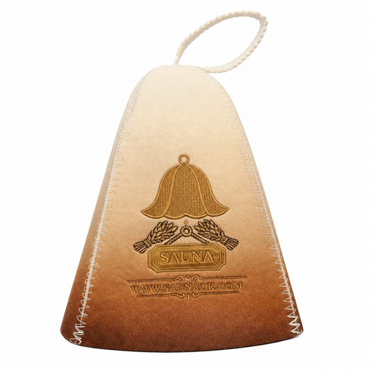 LUXURY OMBRÉ SAUNA HAT – BROWN & CREAM