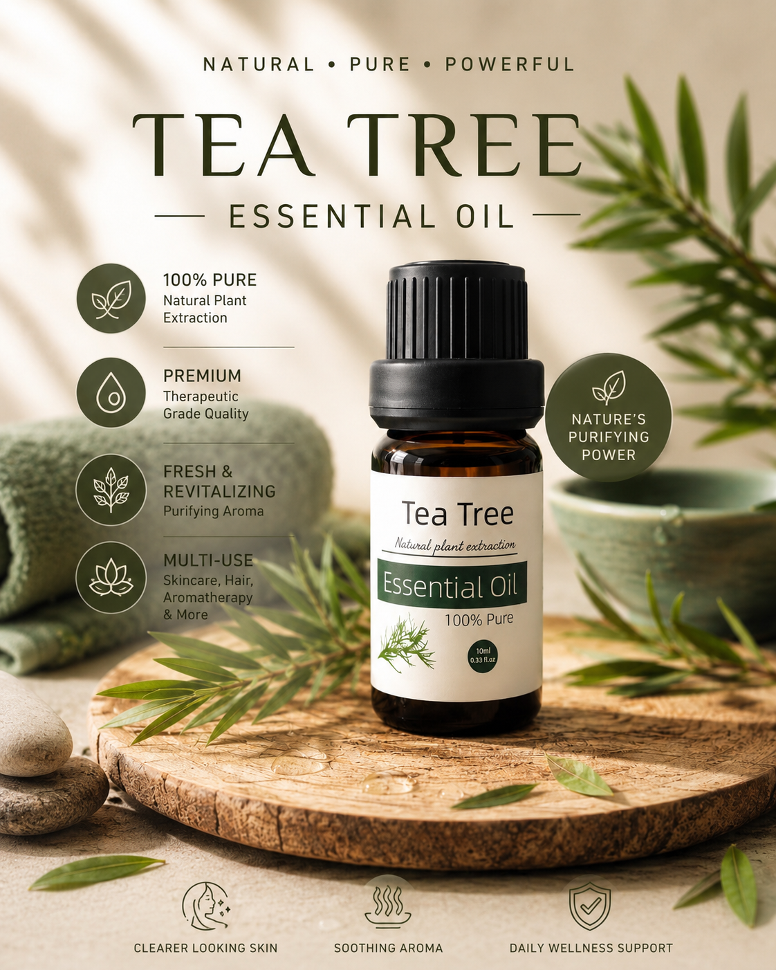 Tea Tree Essential Oil – 100% Pure Natural Extract