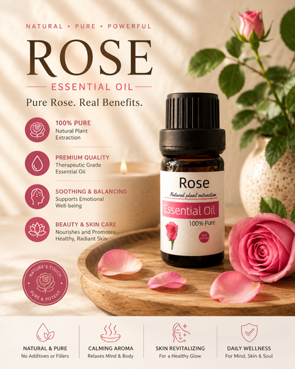 Rose Essential Oil – 100% Pure Natural Extract POST SAUNA RELAXATION