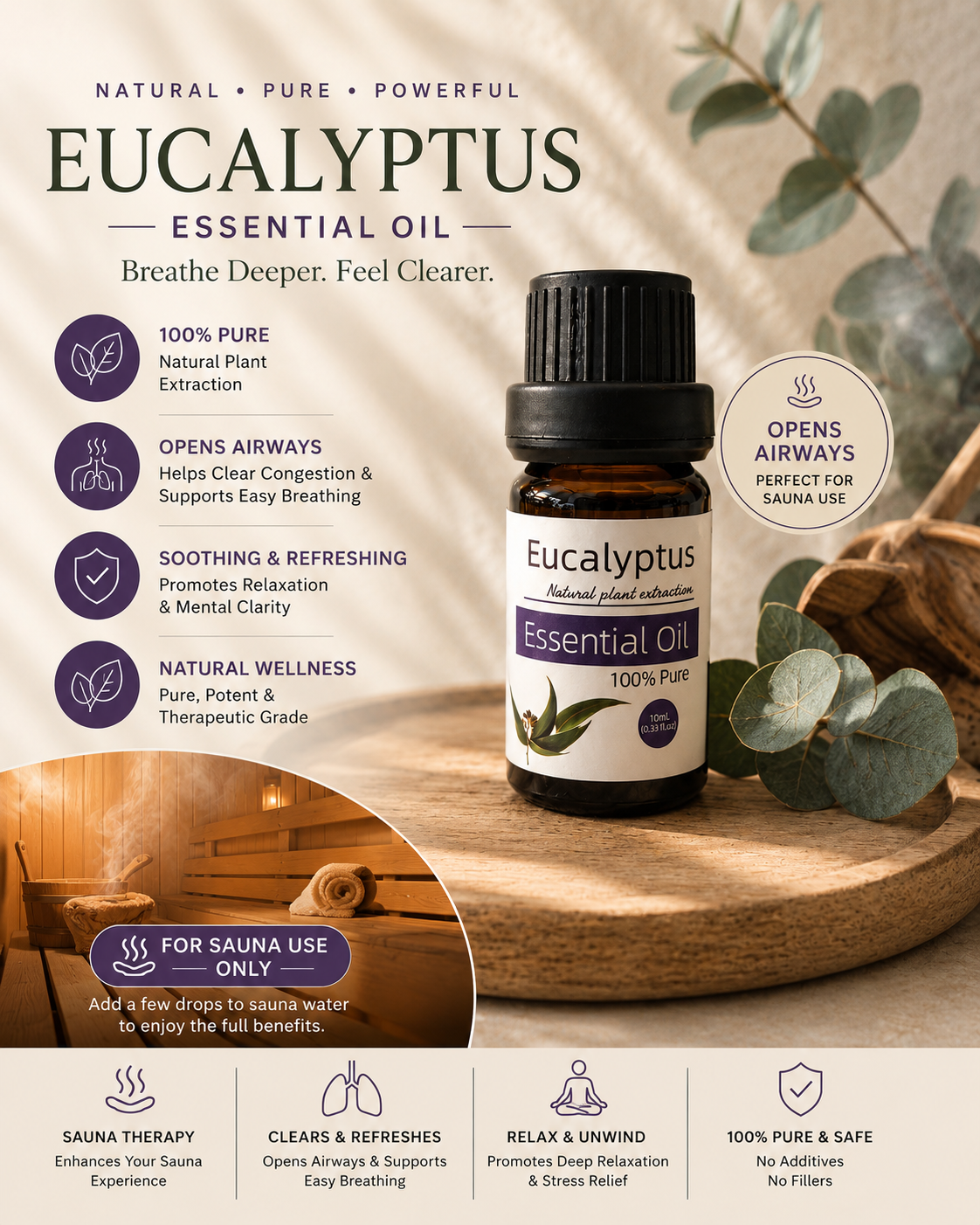 Eucalyptus Essential Oil – 100% Pure Natural Extract